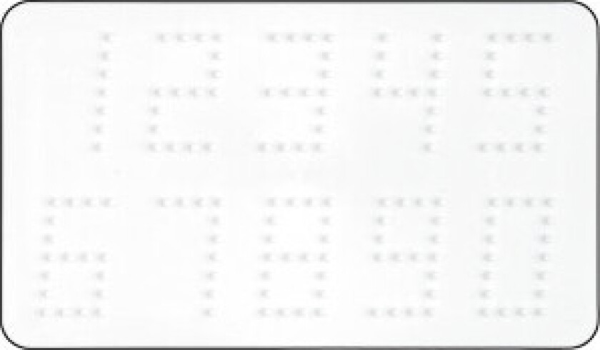 Bilde av Midi Perleplate Tall Hvit 16x9,5cm - 1 stk