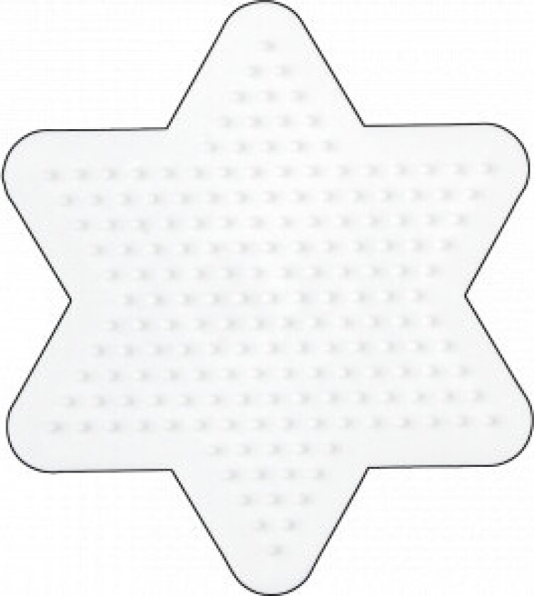 Bilde av Midi Perleplate Stjerne Liten Hvit 10x9cm - 1 stk