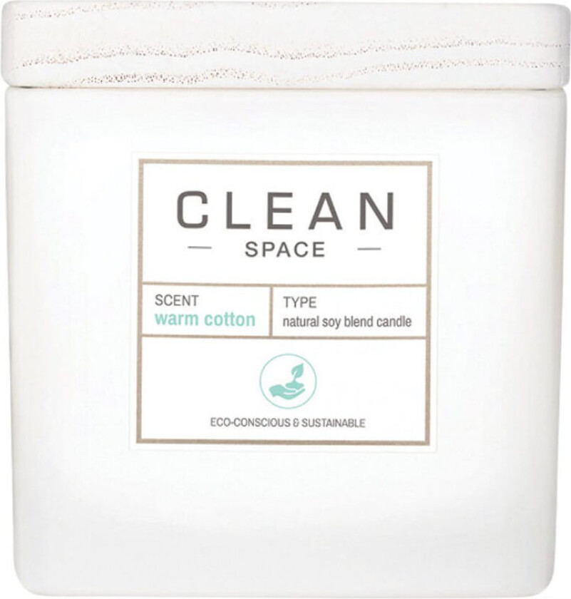 Clean Space Warm Cotton Candle, 227 ml Clean Duftlys