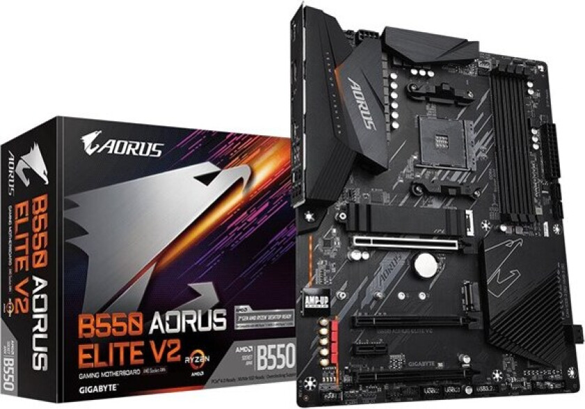 B550 AORUS ELITE V2 Hovedkort - AMD B550 - AMD AM4 socket - DDR4 RAM - ATX