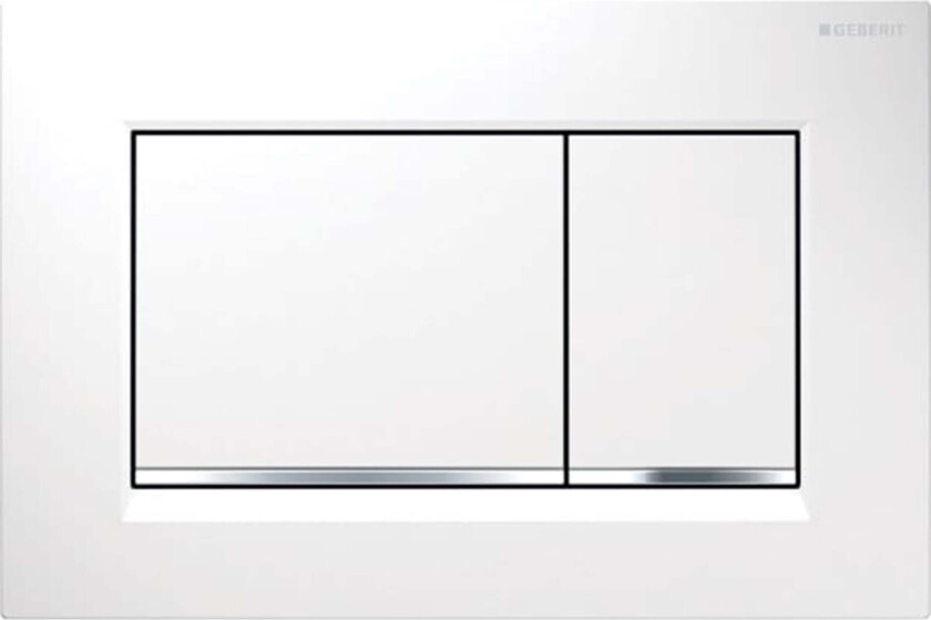 Sigma 30 Spyleplate dobbeltspyling Hvit/krom