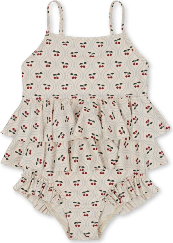 Manuca Frill Badedrakt Cherry Motif str. 3 år