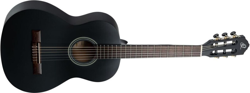 Ortega Rst5m-3/4bk Klassisk Gitar 3/4 Størrelse, Satin Black Finish