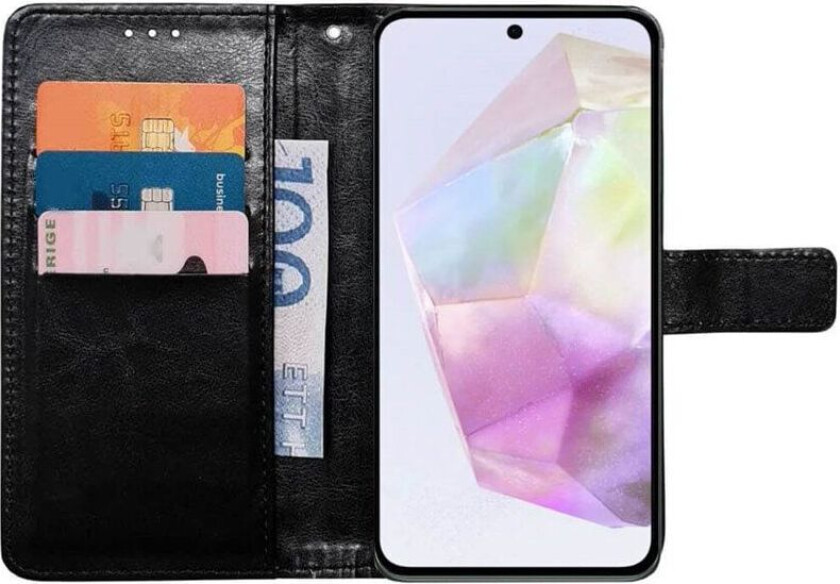 Lommebokdeksel 3-kort Samsung Galaxy A35 - Sort
