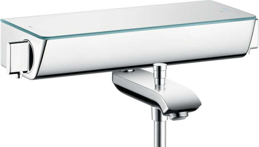 Bilde av Ecostat Select badekarbatteri, krom/klar glass