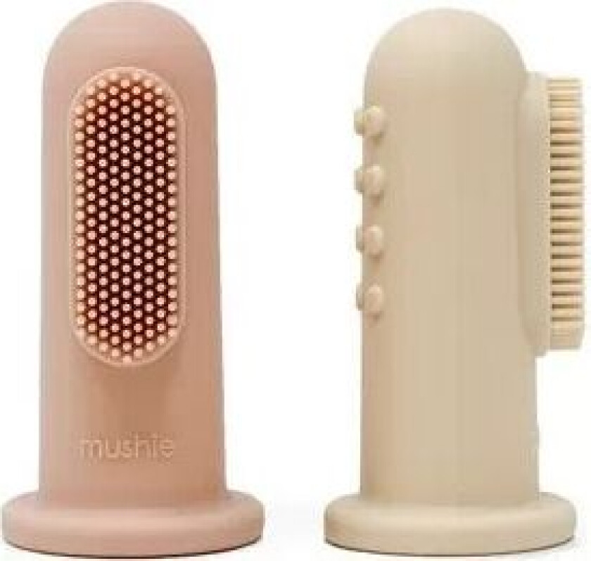 Finger Tannbørste 2-pakning Blush/Shifting Sand