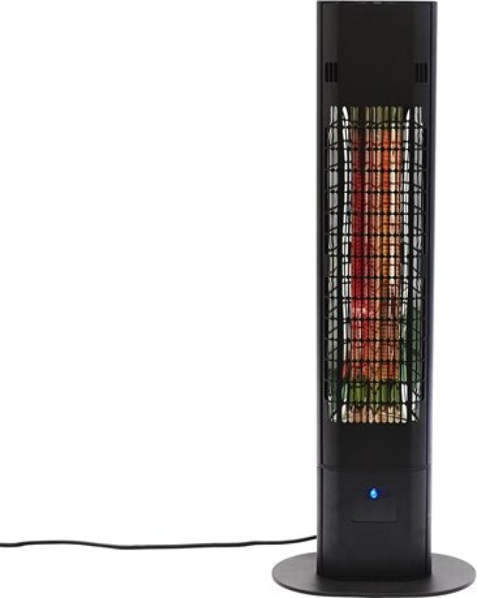 Patio heater 1800 W floor model remote control soft touch black