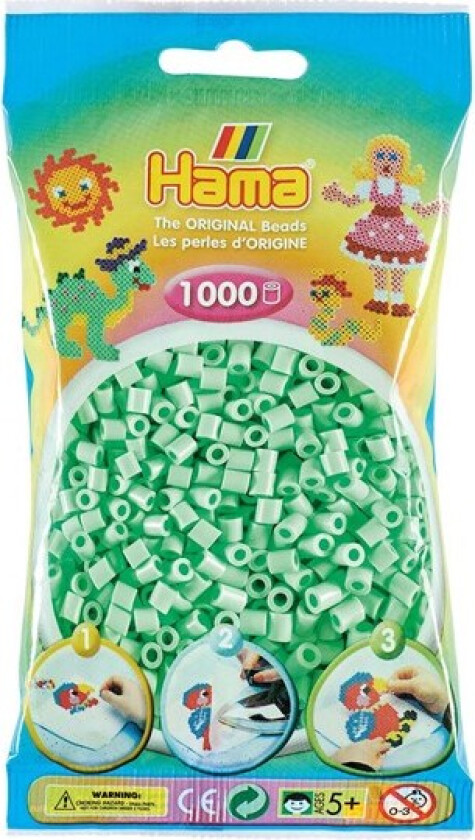 Midi Perler 207-98 Pastellmint - 1000 stk