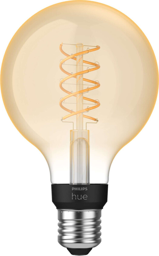 Hue White LED E27 Globe Filament 7,2W, 2100 K, dimbar, bluetooth