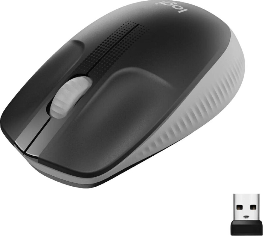 Bilde av M190 Full-size Wireless Mouse - Mid Grey Trådløs 1,000dpi Mus Grå