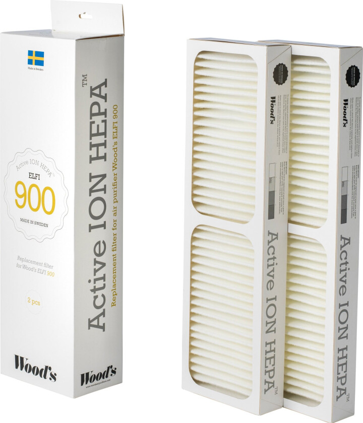 ELFI 900 Active ION HEPA-filter 2-pakning
