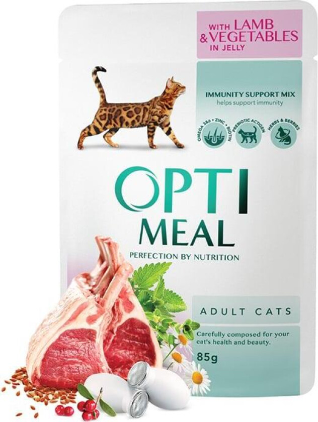Cat Adult & Senior Lamb & Veggies in Jelly Våtfôr til katt 12 x 85 g
