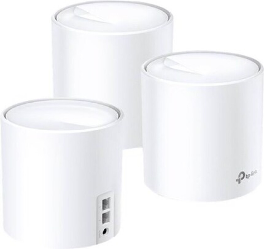 DECO X60(3-PACK) Wi-Fi-system (mesh) Dobbelbånd (2.4 GHz / 5 GHz) Wi-Fi 6 (802.11ax) Hvit 2 Innvendig lys
