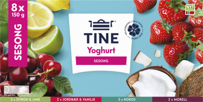 Yoghurt Sesong Vårfrisk 8x150g