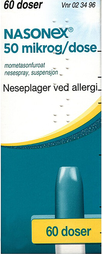 Nesespray 50mcg/dose, 60 doser.