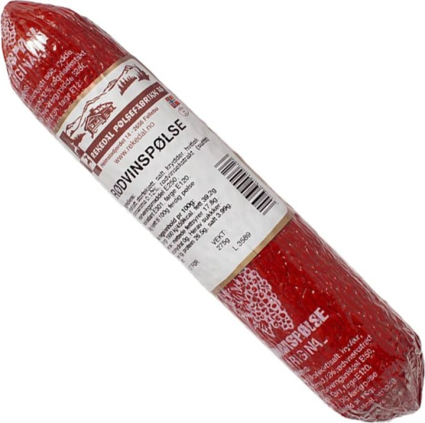 Rødvinspølse 275g