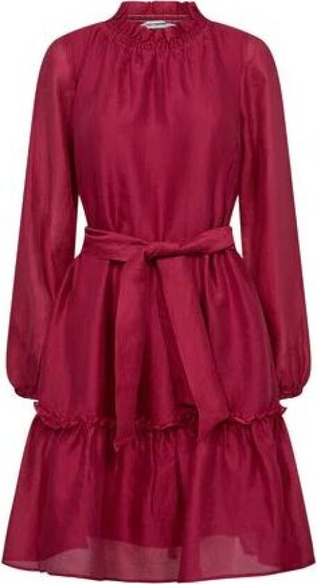 Moniquecc Ls Belt Dress - Pink S