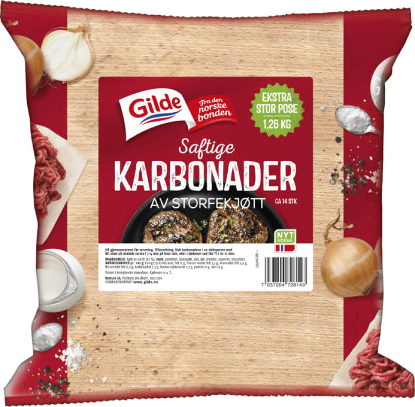 Gilde Karbonader 1,26kg