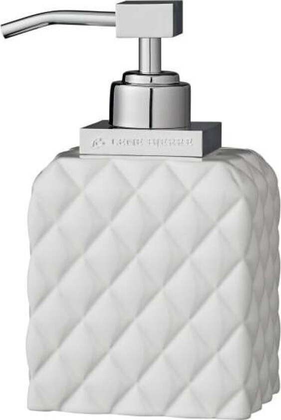 Portia såpedispenser hvit-sølv