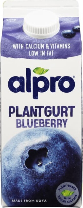 Alpro Plantgurt Soya Blåbær 750ml