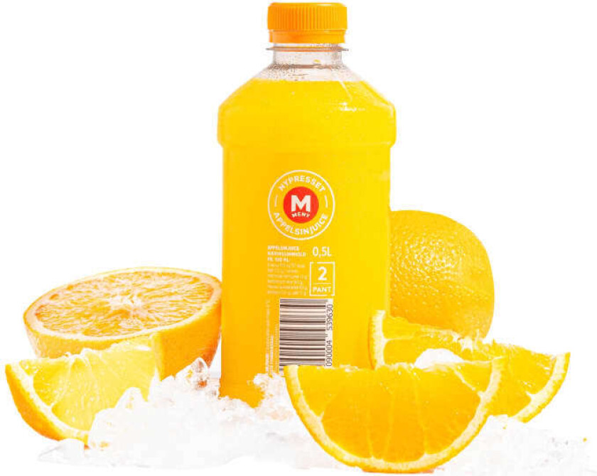Appelsinjuice Nypresset i Butikk 0,5l flaske