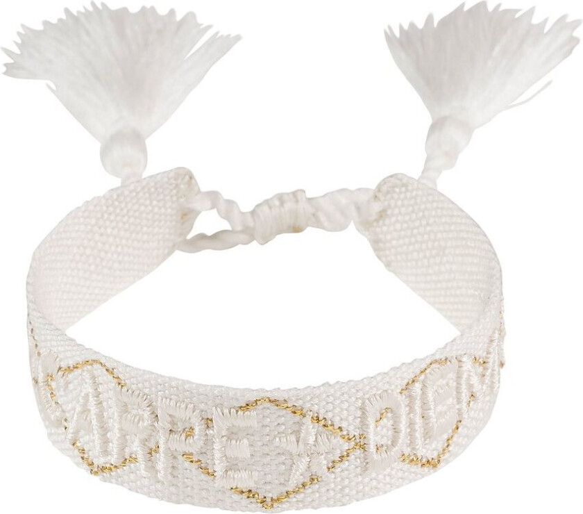 DARK Woven Friendship Bracelet Carpe Diem White