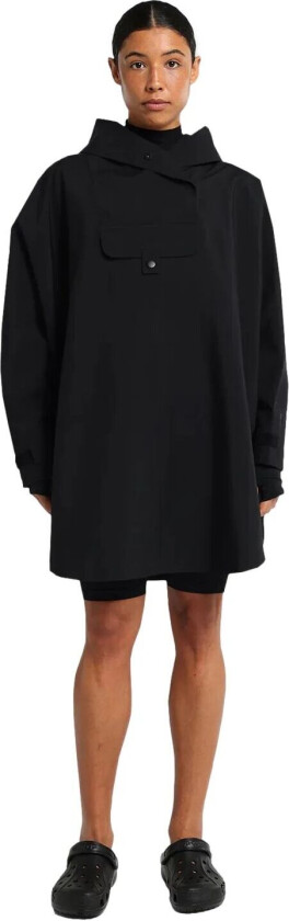 Bergen Poncho Black Jakke Sort female XXS