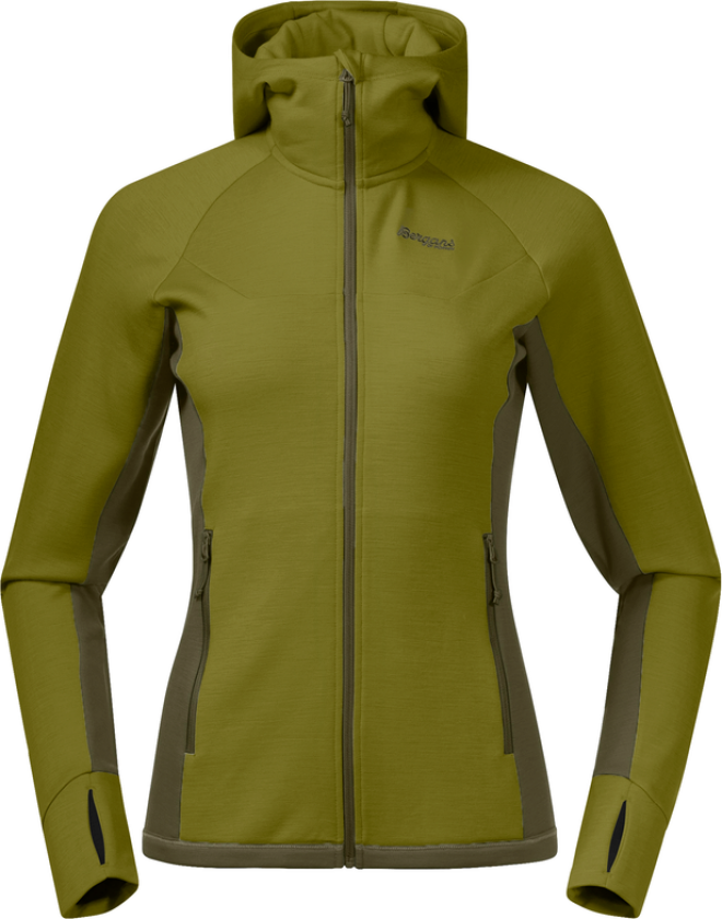 Women's Cecilie Wool Hood Jacket XS, Trail Green/Dark Olive Green