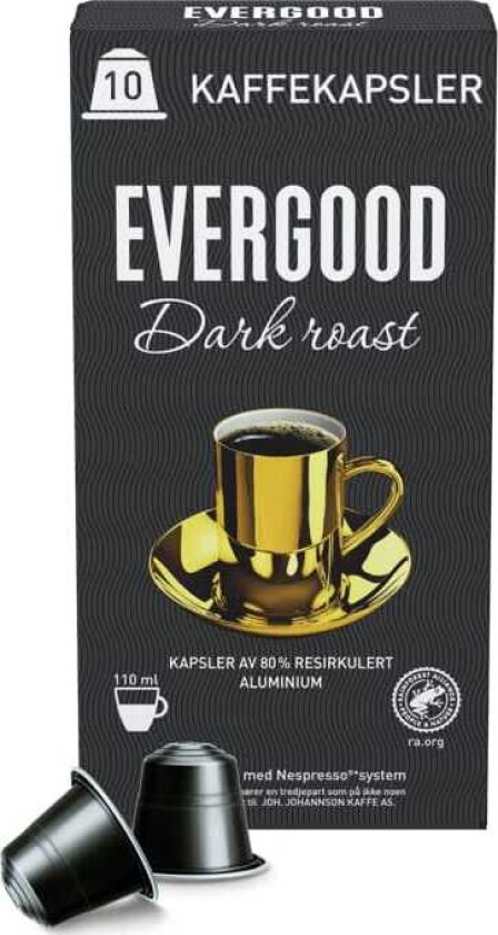 Evergood Dark Roast Kapsel 10stk Kaffe