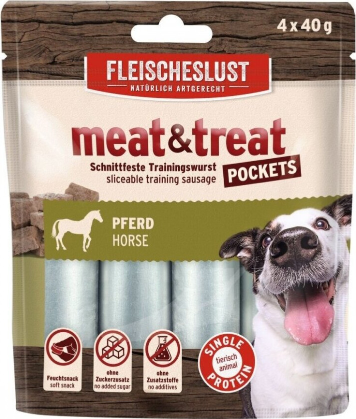 MEAT & trEAT-Pockets Horse 4 x 40 g