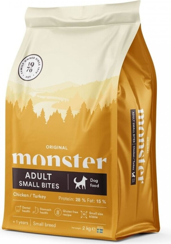 Monster Dog Adult Small Bites Chicken and Turkey (2 kg)