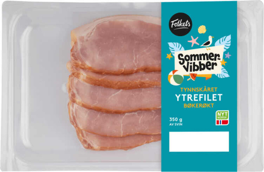 Svin Ytrefilet Bøkerøkt Skåret 350g Sommervibber