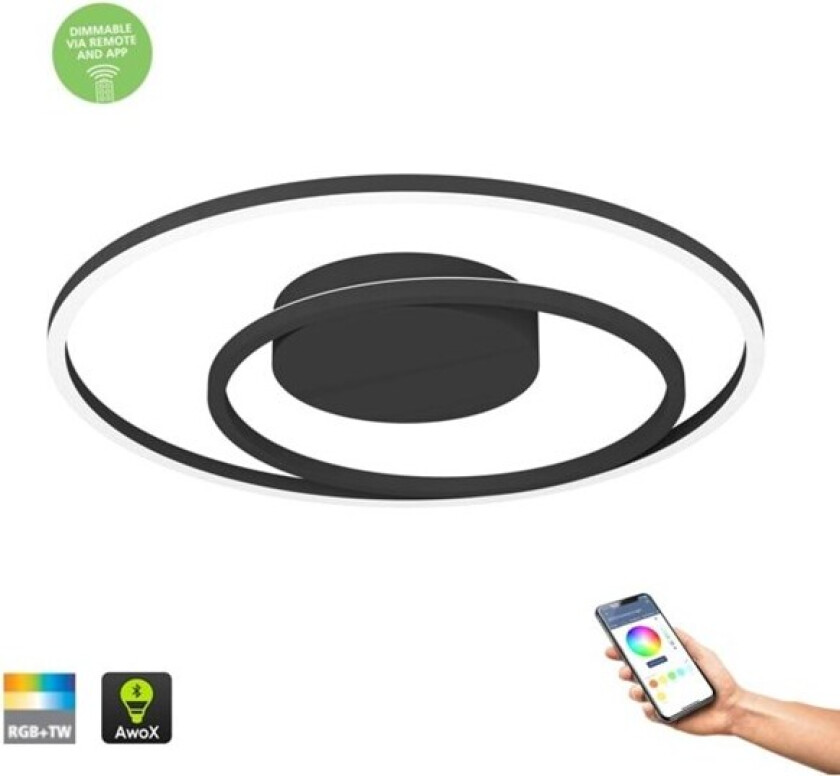 Connect-Z LED-Z taklampe CALAGRANO-Z SMARTLIGHT SVART/HVIT Ø450