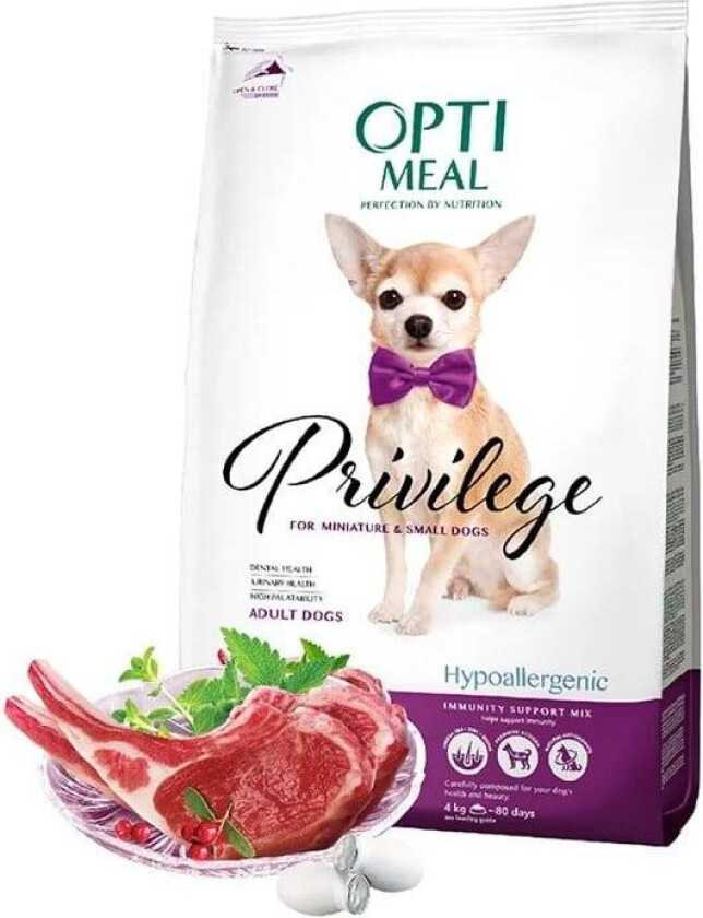 Dog Adult & Senior Small Breed Privilege Lamb & Rice Tørrfôr til hund 4 kg