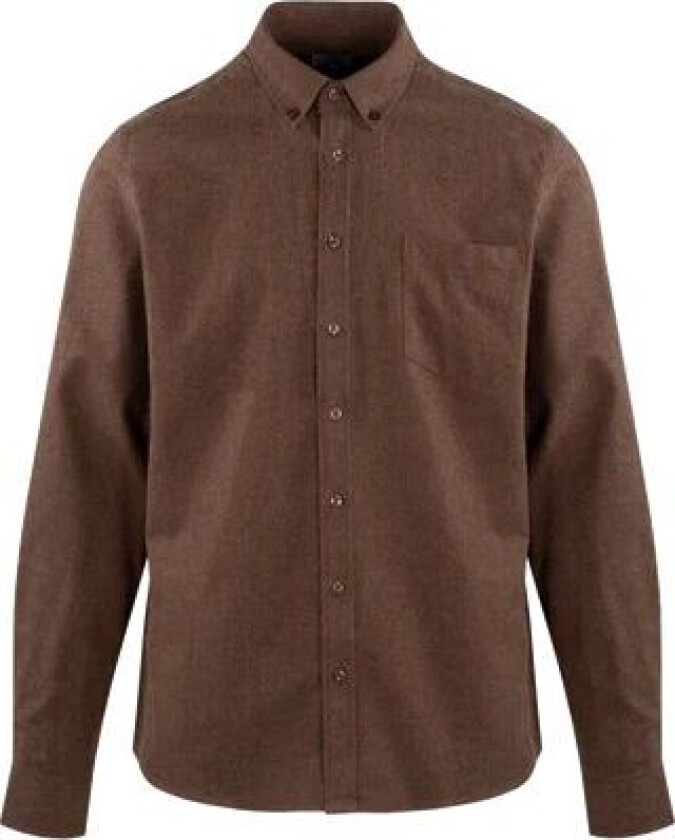Franz Shirt Brown S Brushed twill pocket shirt