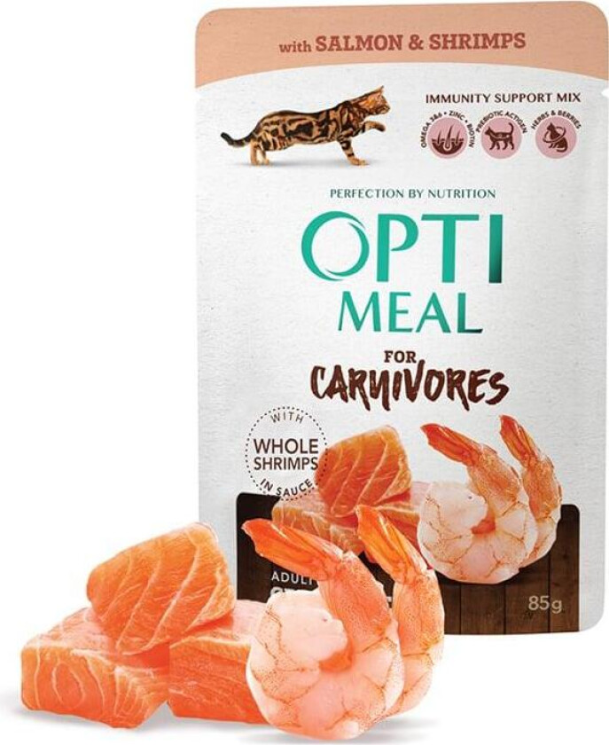Cat All Ages Grain Free Salmon & Shrimps in Gravy Våtfôr til katt 12 x 85 g