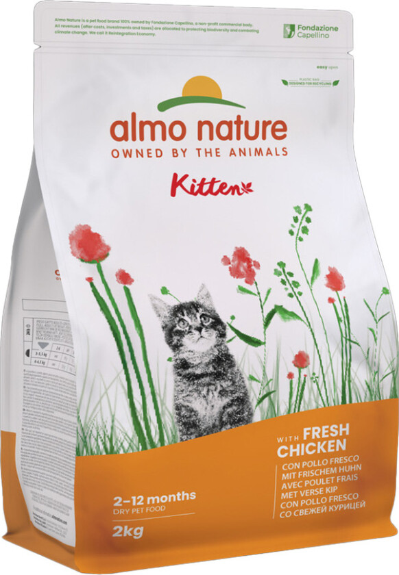 Bilde av Almo Nature Kitten Holistisk kylling & ris - 2 kg