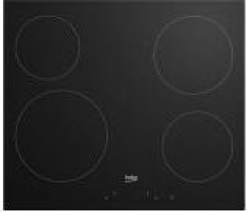 HIC64401 - Keramisk komfyrtopp - 4 plater - Nisje - bredde: 56 cm - dybde: 49 cm - uten ramme - svart