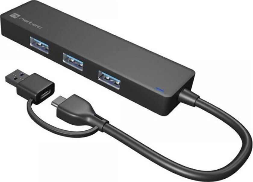 Bilde av Usb-C 3.0 Hub Mayfly Svart + Usb-A Adapter