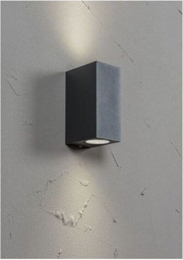 AIRAM Vägglampa Sund Double IP44 2XGU10 GLC Antracitgrå