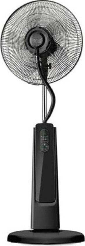 Floor Fan With Cooling Mist Black