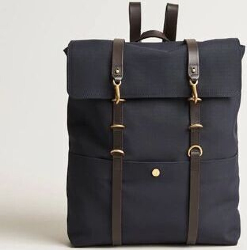 M/S Nylon Backpack Navy/Dark Brown
