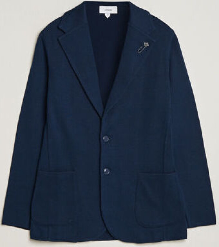 Knitted Cotton Blazer Navy