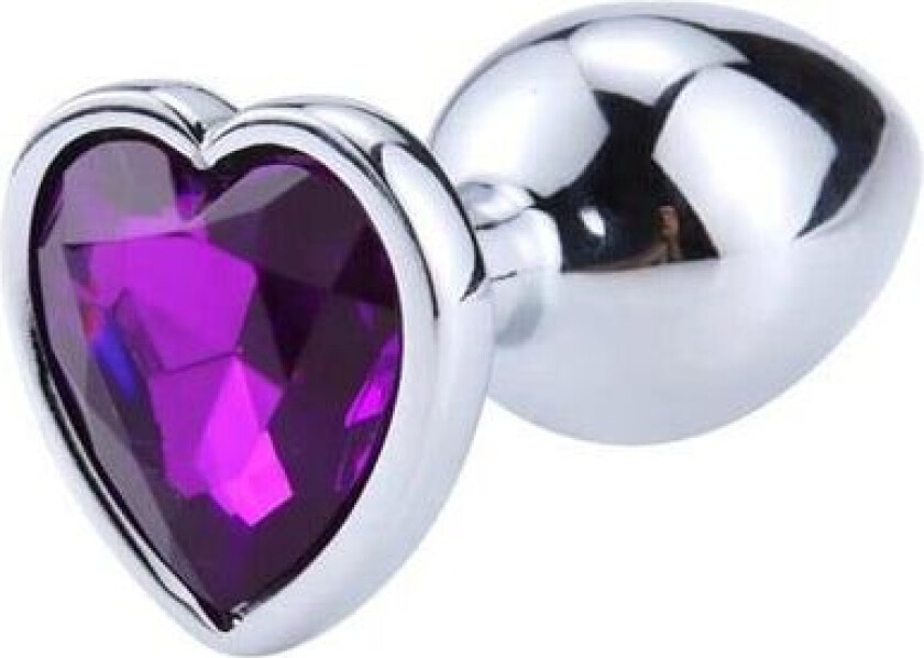 Heart Shaped Butt Plug Purple Small