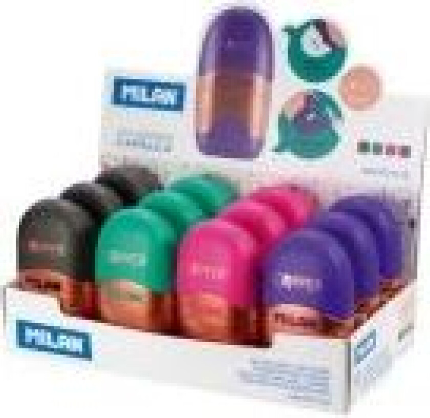 Milan 4717112, Manuell blyantspisser, Sort, Grønn, Lilac, Rosa, Kopper, Stål, Utstillingseske, 150 mm