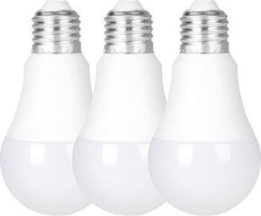 LED bulb E27 A60 9W 2700K 806LM dimmable 3-pack