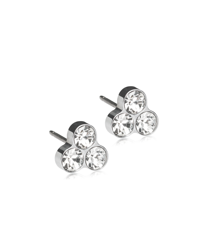 St Clover Titanium Øredobber Med Krystal 15-1427-01