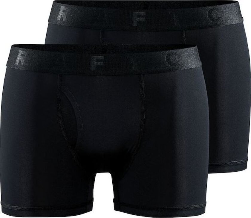 Men's Core Dry Boxer 3-Inch 2-Pack S, Black
