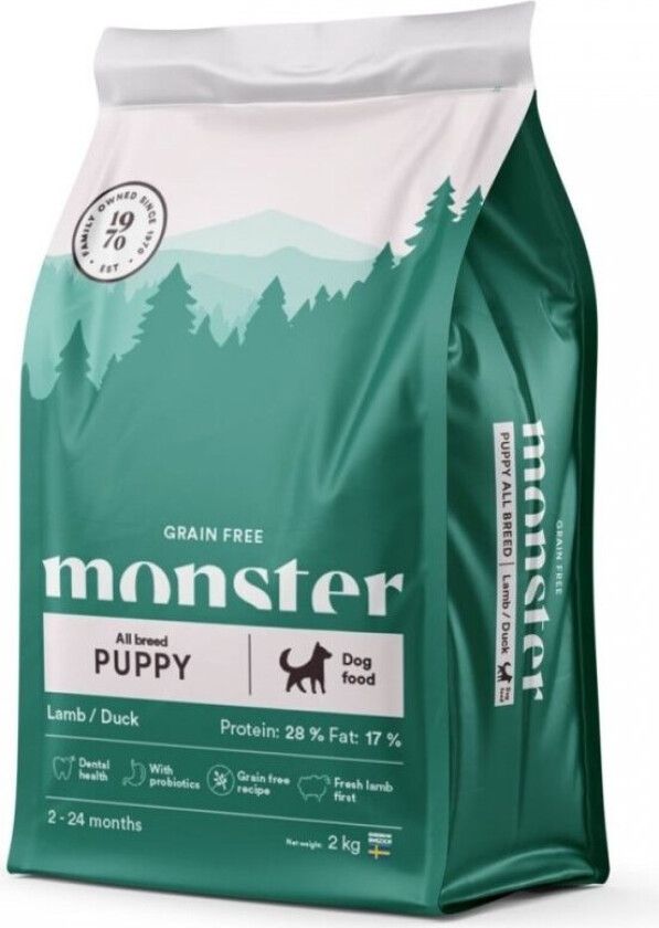 Monster Dog Puppy All Breed Grain Free Lamb & Duck (2 kg)