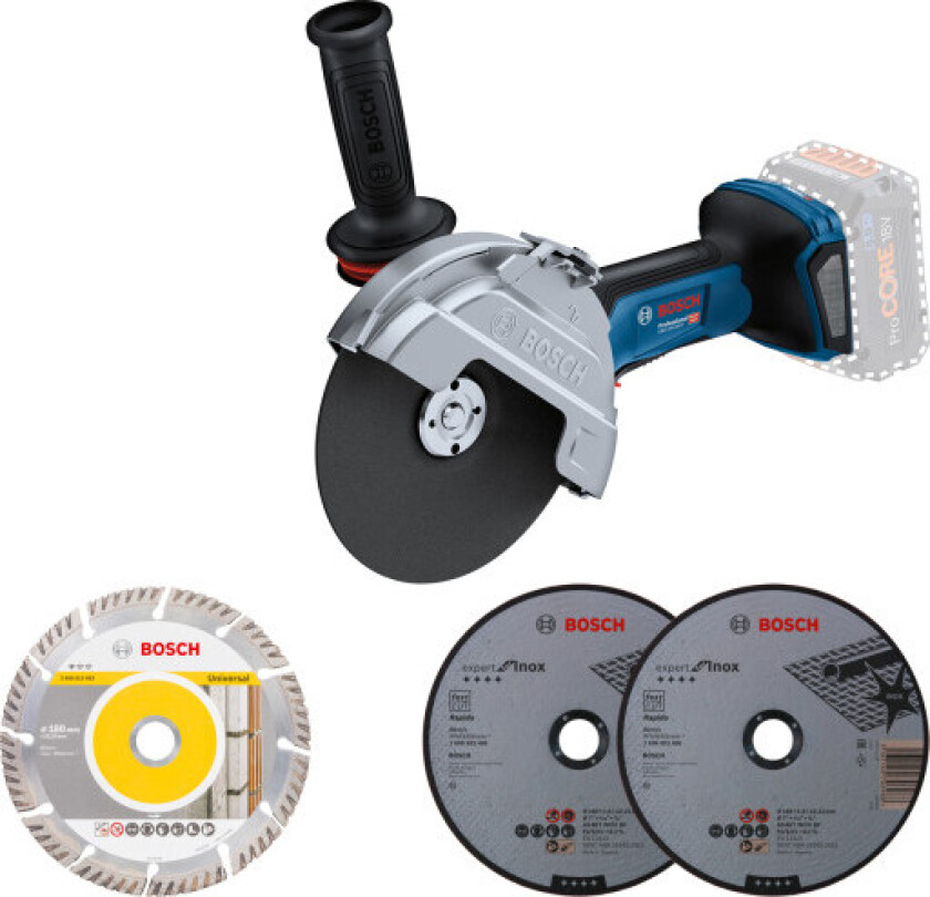 Bosch vinkelsliper GWS 18V-180 P, solo